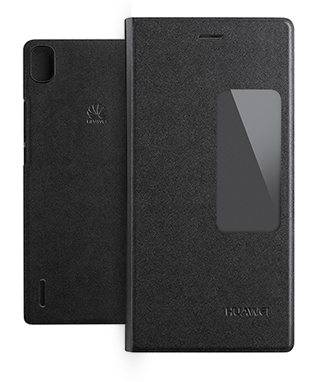 Etui à rabat view cover (Noir ) - Huawei P7